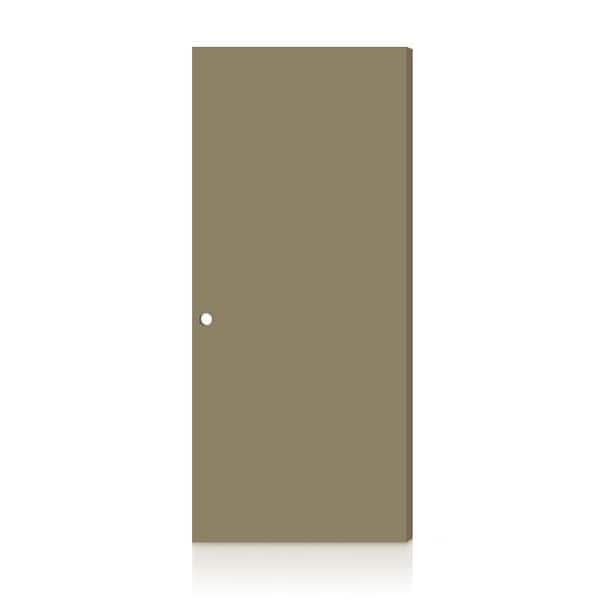 Fire-Rated Flush Panel 24 in. x 80 in. Right-Hand/Inswing Olive Green Composite Interior Commercial Door Slab