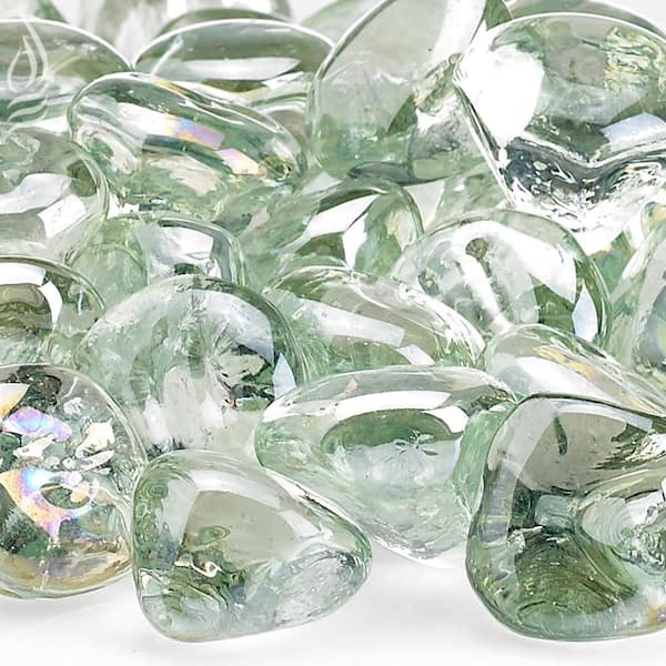 American Fire Glass Rain Drop Luster Zircon Fire Glass 10 lbs. Bag