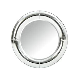 31.50 in. W x 1.38 in. H Faron Glam Curved Round Wall Mirror