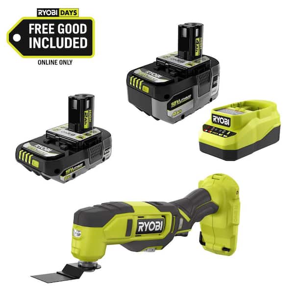 ONE+ 18V HIGH PERFORMANCE Kit w/ 4.0 Ah Battery, 2.0 Ah Battery, Charger, & FREE ONE+ Cordless Multi-Tool