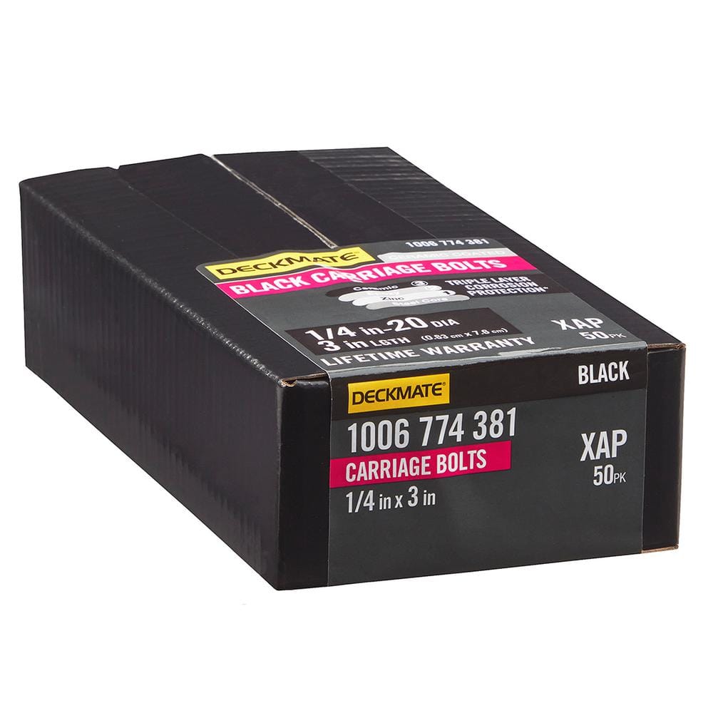 1/4 in.-20 x 3 in. Black Deck Exterior Carriage Bolt (50-Pack) price history on PriceWatchPro