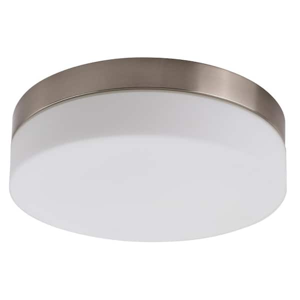 Unbranded 1-Light Integrated LED Flush Mount Ceiling Light in Brushed Nickel