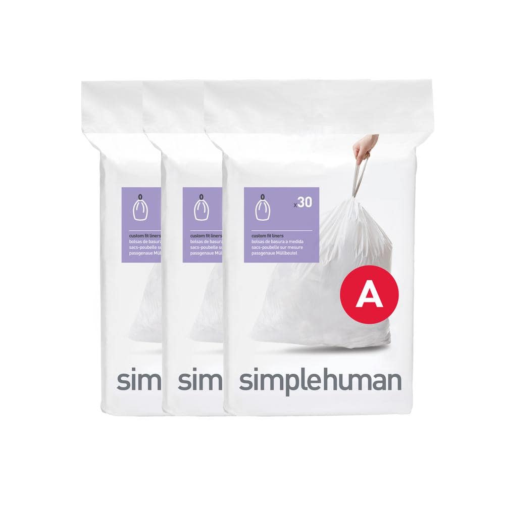 Plasticplace Custom Fit Trash Bags │ Simplehuman®*Code G Compatible (100  Count) 
