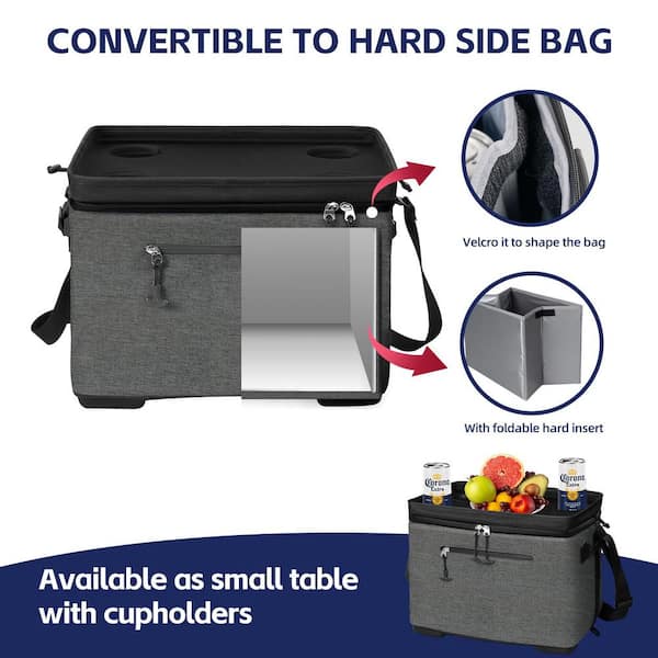29 qt. Portable Insulated Soft-Side Cooler Bag with 4-Cup