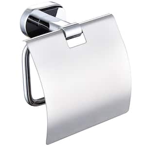 Bathroom Wall Mounted Toilet Paper Holder Tissue Holder with Cover in Chrome