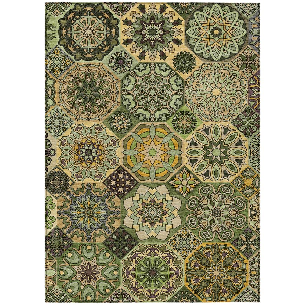 Chantille Machine Washable Indoor/Outdoor Abstract ACN2729 Green 9 ft. x 12 ft. Area Rug price history on PriceWatchPro