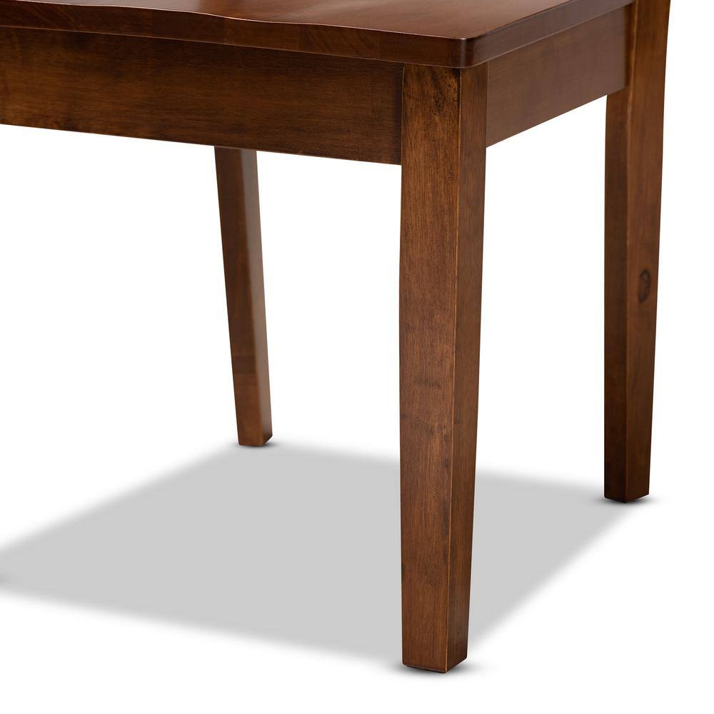 Nicolette Walnut Brown 5-Piece Wood Dining Set