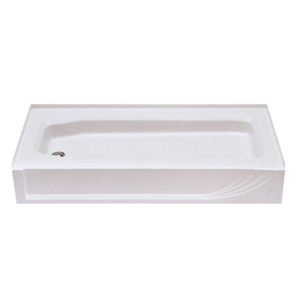ABS Shower Pan - Left Hand, White