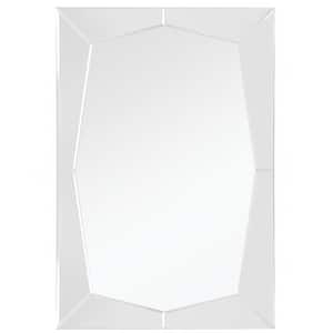 Queen 36 in. x 24 in. Modern Rectangle Framed Decorative Mirror