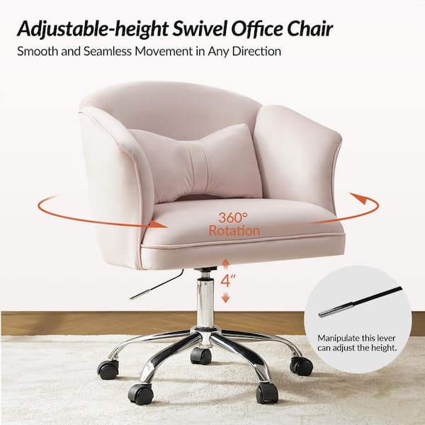 JAYDEN CREATION Ricky 26.7 in. W Velvet MDF Office Chair in