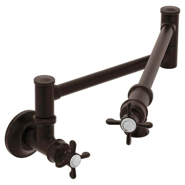 Weymouth Traditional Wall Mount Pot Filler Kitchen Faucet in Oil Rubbed Bronze