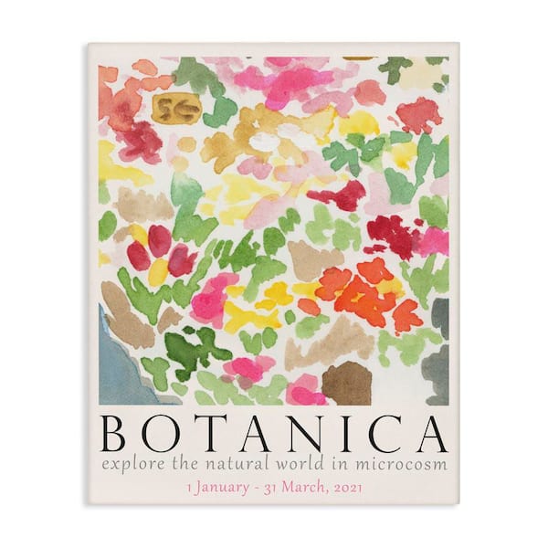 Stupell Industries Botanica Abstract Florals by June Erica Vess Unframed Nature Graphic Art Print 48 in. x 36 in.