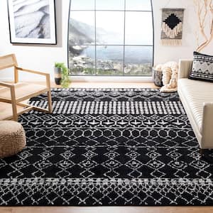 Tulum Black/Ivory 9 ft. x 12 ft. Moroccan Area Rug