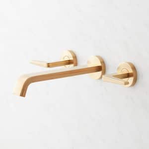 Lexia Single Handle Wall Mounted Bathroom Faucet in Polished Brass