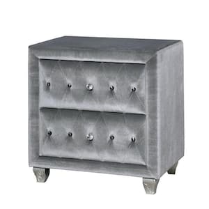 Alzir Gray Traditional Style Nightstand