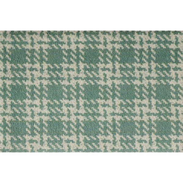 Bungalow Flooring ColorStar Hook Knit Green 22 in. x 34 in. Machine Washable Indoor Door Mat