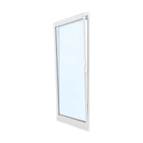24 in. x 60 in. Elite Euro White Double-Pane Vinyl Tilt/Turn Window with Screen and Left Inward Swing
