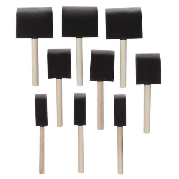 2 in. Flat Disposable Foam Paint Brush (9 -Pack) A 8509 - The Home Depot