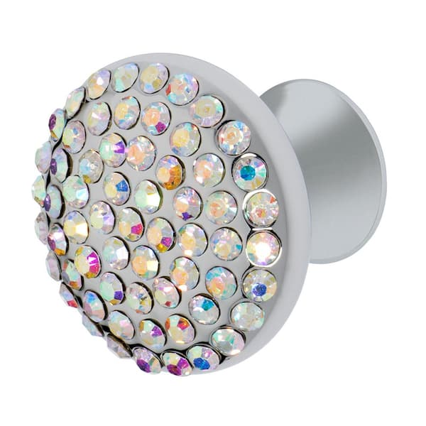 Wisdom Stone Vivacite 1-1/4 in. Chrome with Multi-Color Crystal Cabinet Knob