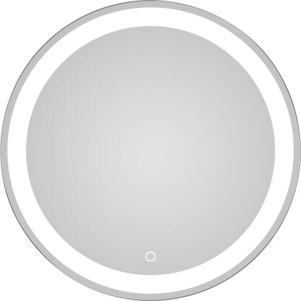 36 in. W x 36 in. H Frameless Round Lighted LED Fog Free Bathroom