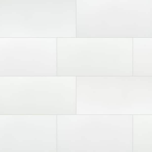Cliff White 12 in. x 24 in. Matte Porcelain Floor and Wall Tile (14 sq. ft./Case) Cliff White 12 in. x 24 in. Matte Porcelain Floor and Wall Tile (14 sq. ft./Case)