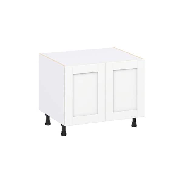 Milton 30 in. W x 24 in. D x 34.5 in. H Assembled Shaker Apron Front Sink Base Kitchen Cabinet in Bright White
