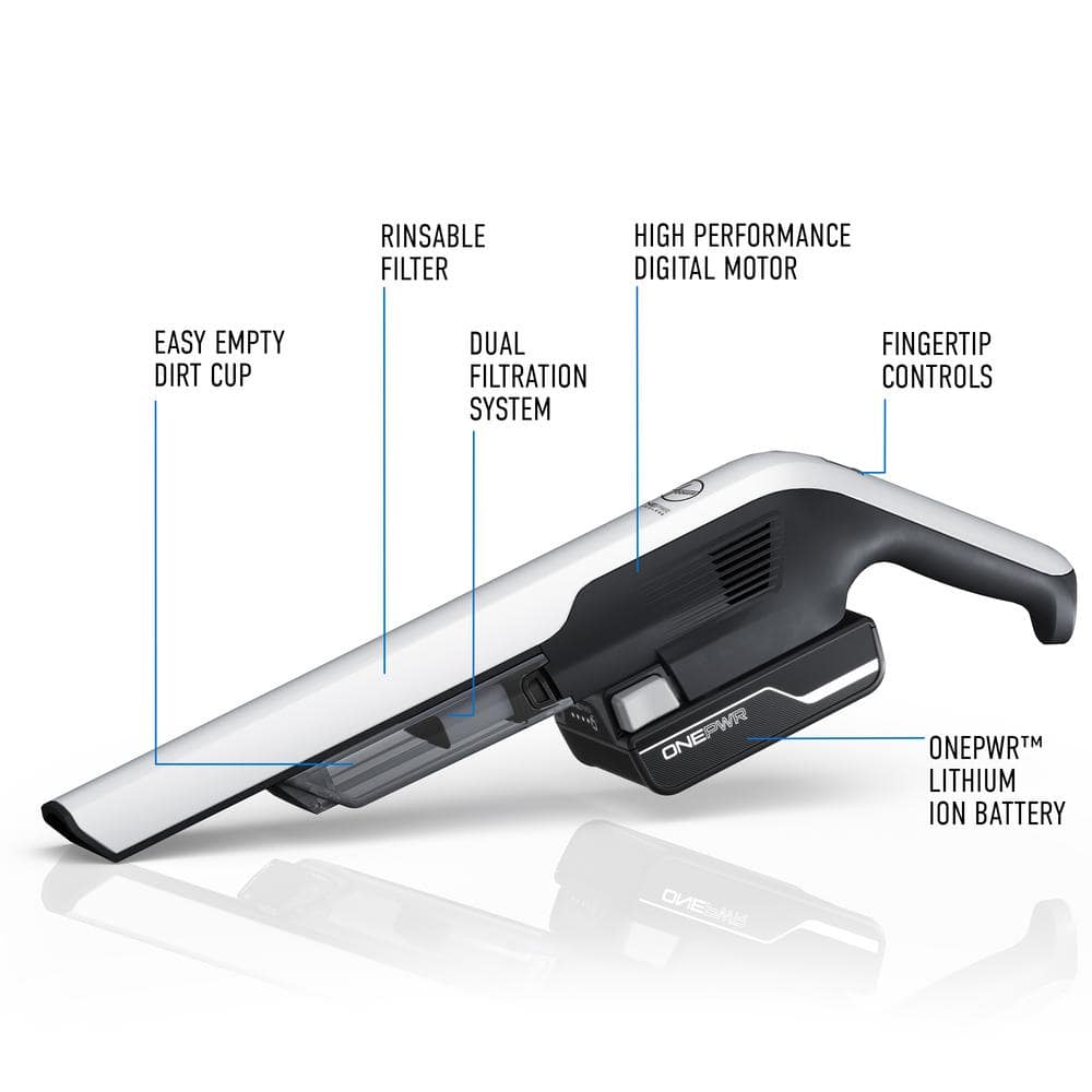 White Cordless Handheld Vacuum with HEPA Filter