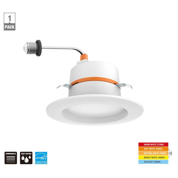 Commercial Electric 4 In Color Temperature Selectable Integrated Led Recessed Trim Ns01ca09er2 259 Commercial Electric 4 In Color, Home Depot Recessed Lights 4 Pack