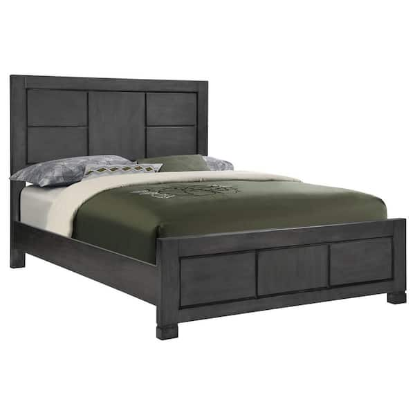 Dark grey clearance wood bed frame