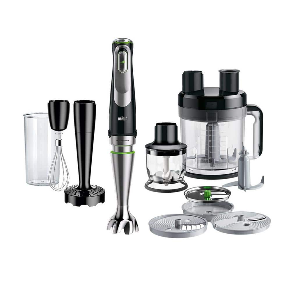 Braun MultiQuick MQ9199XL Speed SS Black Immersion Blender Plus Food Processor with "Imode" Technology The Home Depot