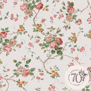 Mountney Garden Antique Pink Non-Woven Paper Removable Wallpaper
