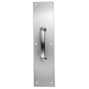 3.5 in. x 15 in. Satin Stainless Steel Pull Plate and Handle