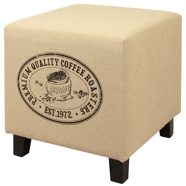 Unbranded Vintage Recycle Beige B Coffee Design Ottoman