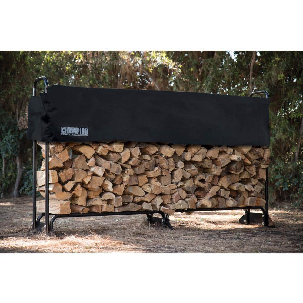 Champion 96-Inch Black Canvas Firewood Rack Cover