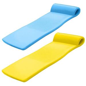 Blue/Yellow 70 in. Foam Sunsation Foam Raft Lounger Pool Floats