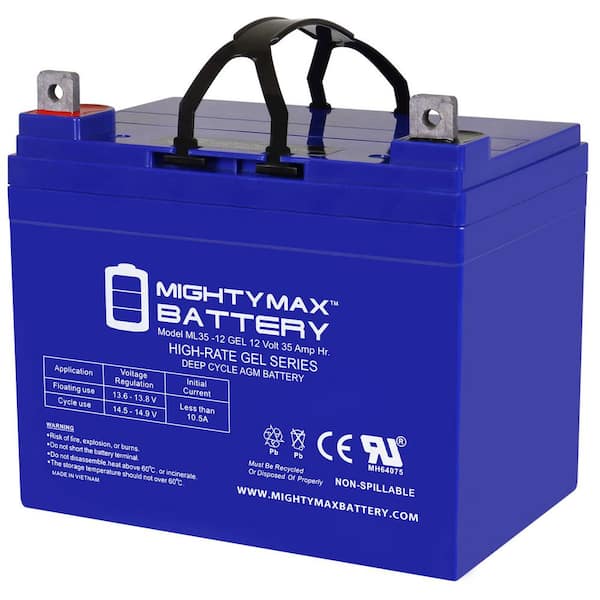 TWO Mighty Max 12V 75AH Rechargeable Batteries