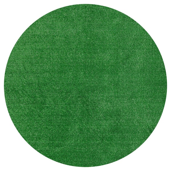 Artificial Grass Green 5 ft. Round Indoor/Outdoor Area Rug