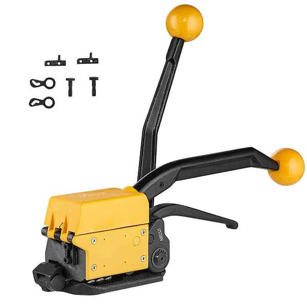 Steel Strapping Tool for 1/2 in.-3/4 in. Width 3-in-1 (Tensioner, Crimper, Cutter) Manual Belt Packaging Banding Machine