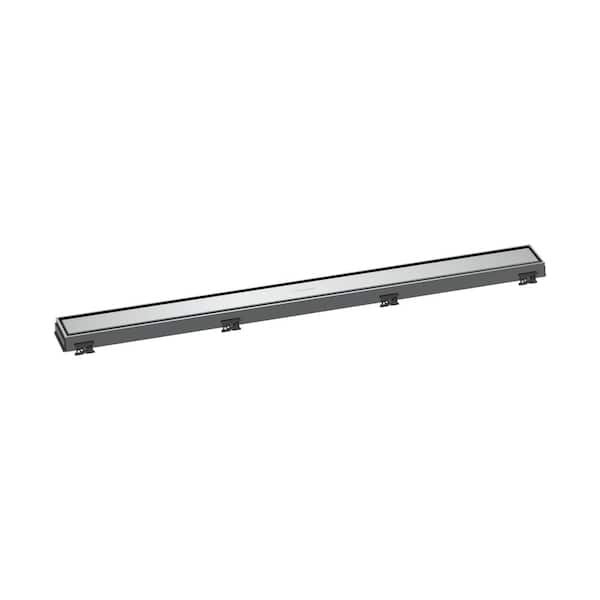 Hansgrohe RainDrain Match Stainless Steel Linear Tileable Shower Drain Trim for 31 1/2 in. Rough in Chrome