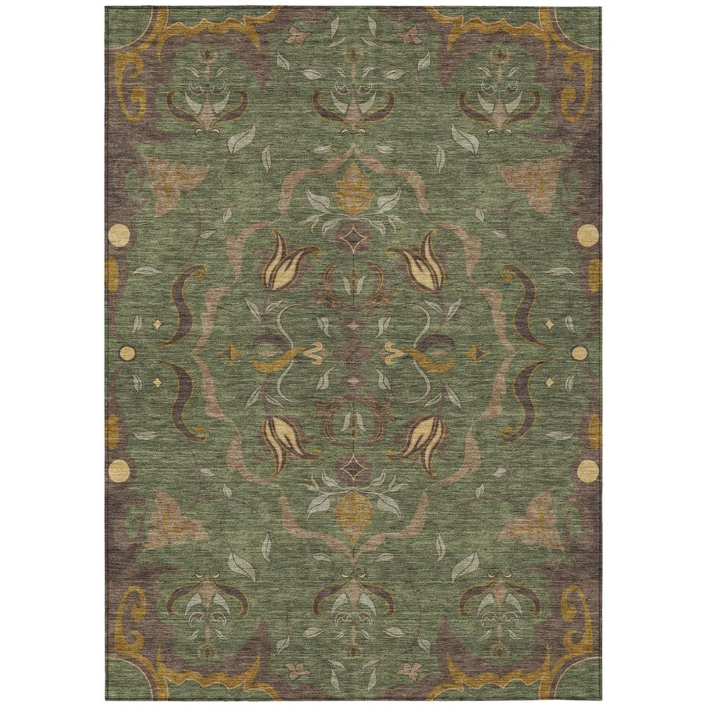 Chantille Machine Washable Indoor/Outdoor Abstract ACN2625 Olive 9 ft. x 12 ft. Area Rug price history on PriceWatchPro