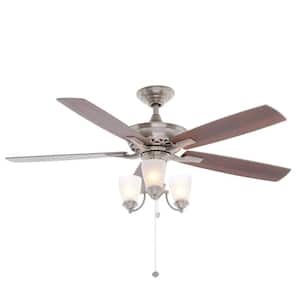 Havenville 52 in. Indoor Brushed Nickel Ceiling Fan with Light Kit