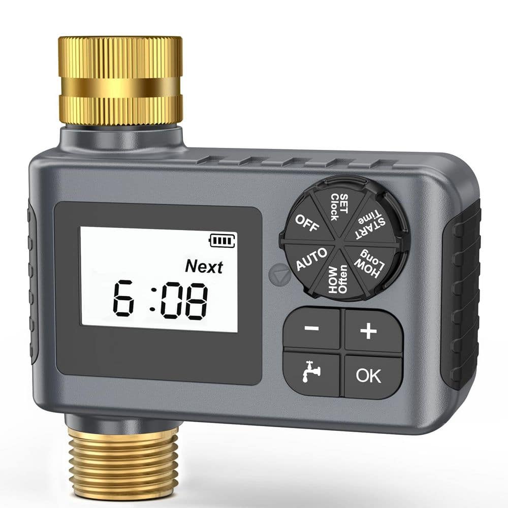 Water Timer with Brass Inlet & Outlet for Outdoor Garden Hose, Hose Timer with Rain Delay/Manual Mode price history on PriceWatchPro