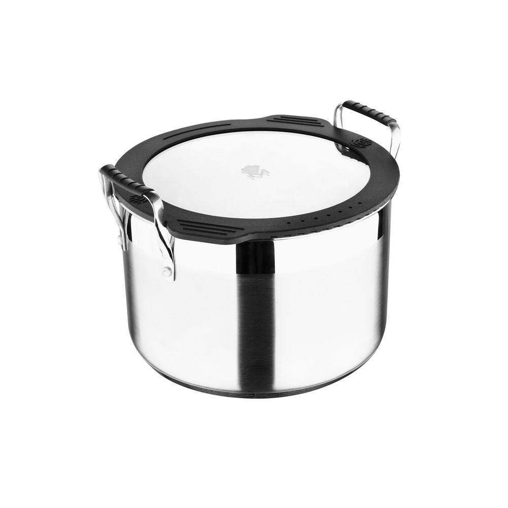 MasterPRO 7.3 Qt Stainless Steel Stock Pot with Glass Lid