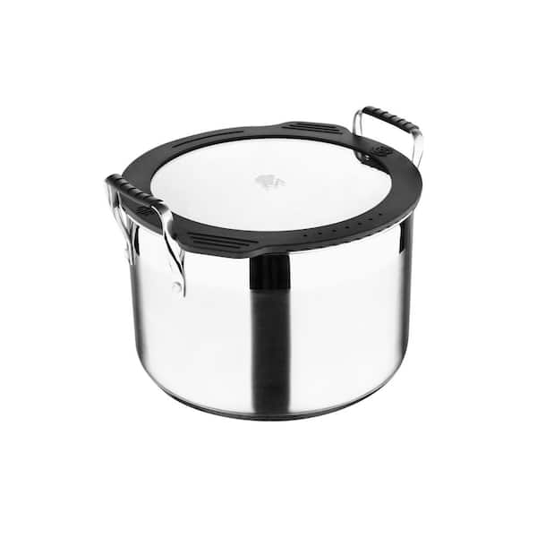 MasterPRO Nesting Stainless Steel Collection 7.3 qt. Covered Stock Pot