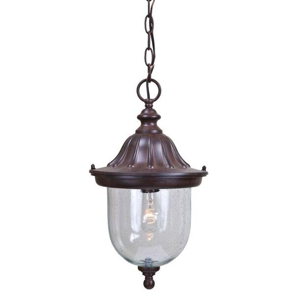 Acclaim Lighting Builder's Choice Collection 1-Light Burled Walnut Outdoor Hanging Light Fixture