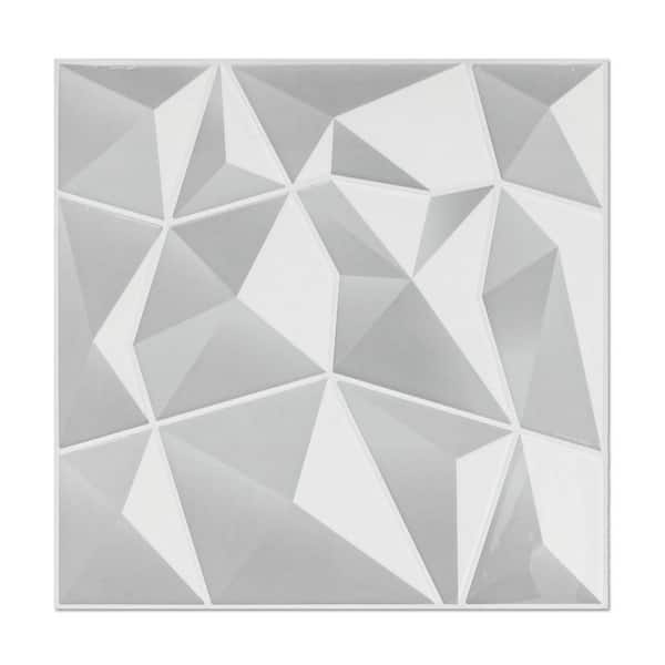 ilemong White 12 in. x 12 in. Peel and Stick Backsplash Tile Vinyl Self Adhesive Wall Tiles (10-Pack 10 sq. ft. / Case)