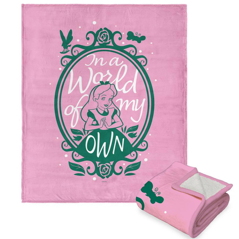 Pink and Green Sherpa Kids Unisex Throw Blanket