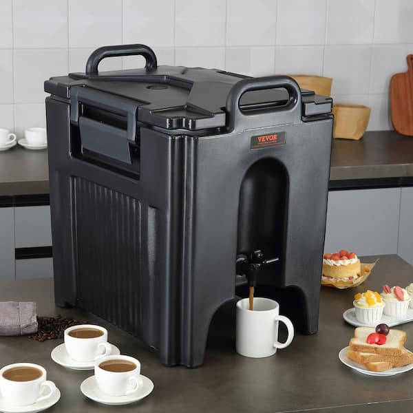 Insulated Beverage Dispenser 10 Gal. Hot and Cold Beverage Server with PU Layer Two-Stage for Restaurant Drink Shop