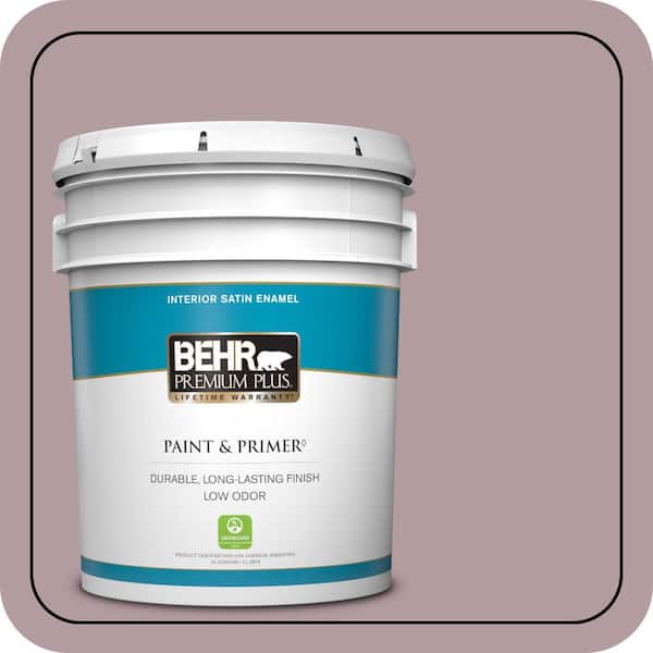 BEHR PREMIUM PLUS 5 gal. #N120-4 Roaring Twenties Satin Enamel Low Odor Interior Paint & Primer