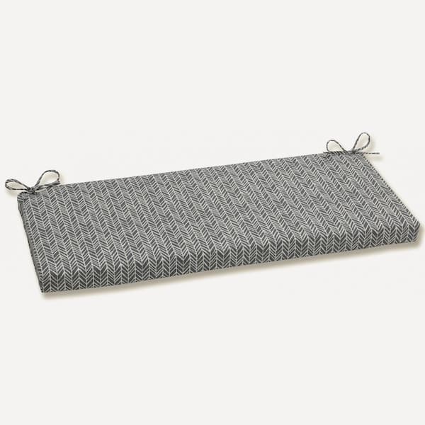 Pillow Perfect Other Rectangular Outdoor Bench Cushion in Gray